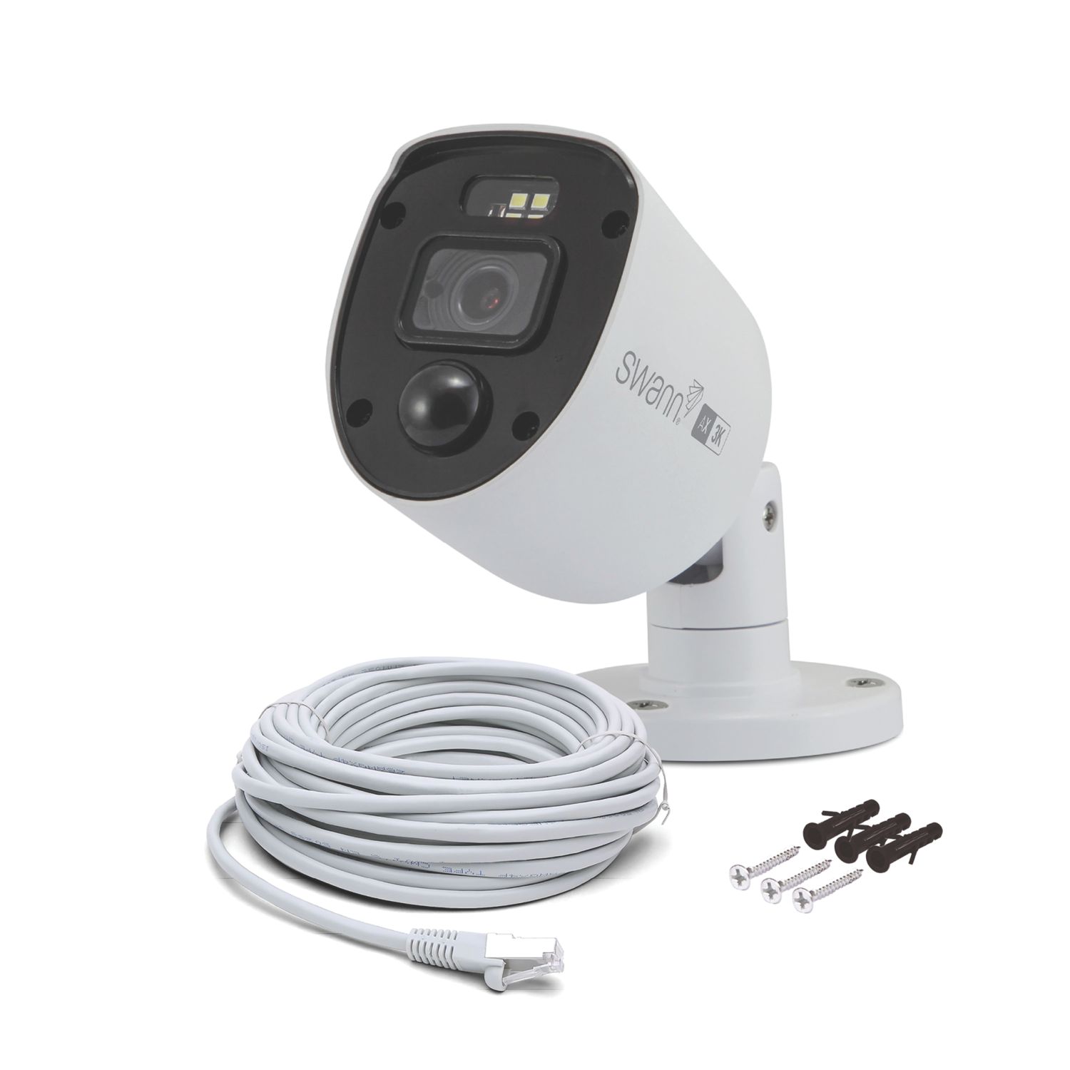 Swann SWNHD-ADVX5MPB-GL White Wired 5MP Indoor & Outdoor Bullet Add-on Camera (332AV)