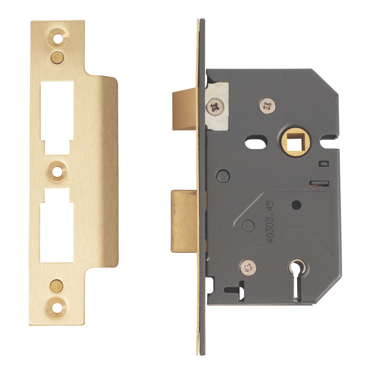 Yale 5 Lever Polished Brass Mortice Sashlock 64mm Case - 45mm Backset (33387)