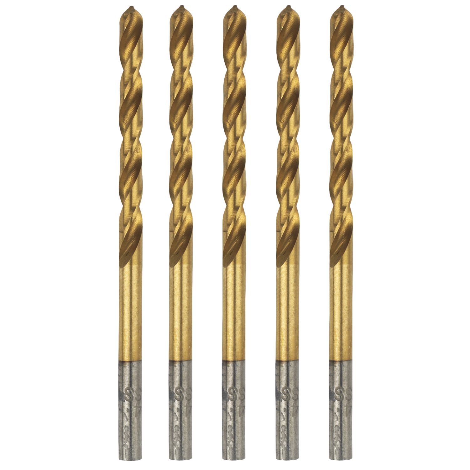 Erbauer Straight Shank Metal Drill Bits 1.5mm x 40mm 5 Pack (33492)