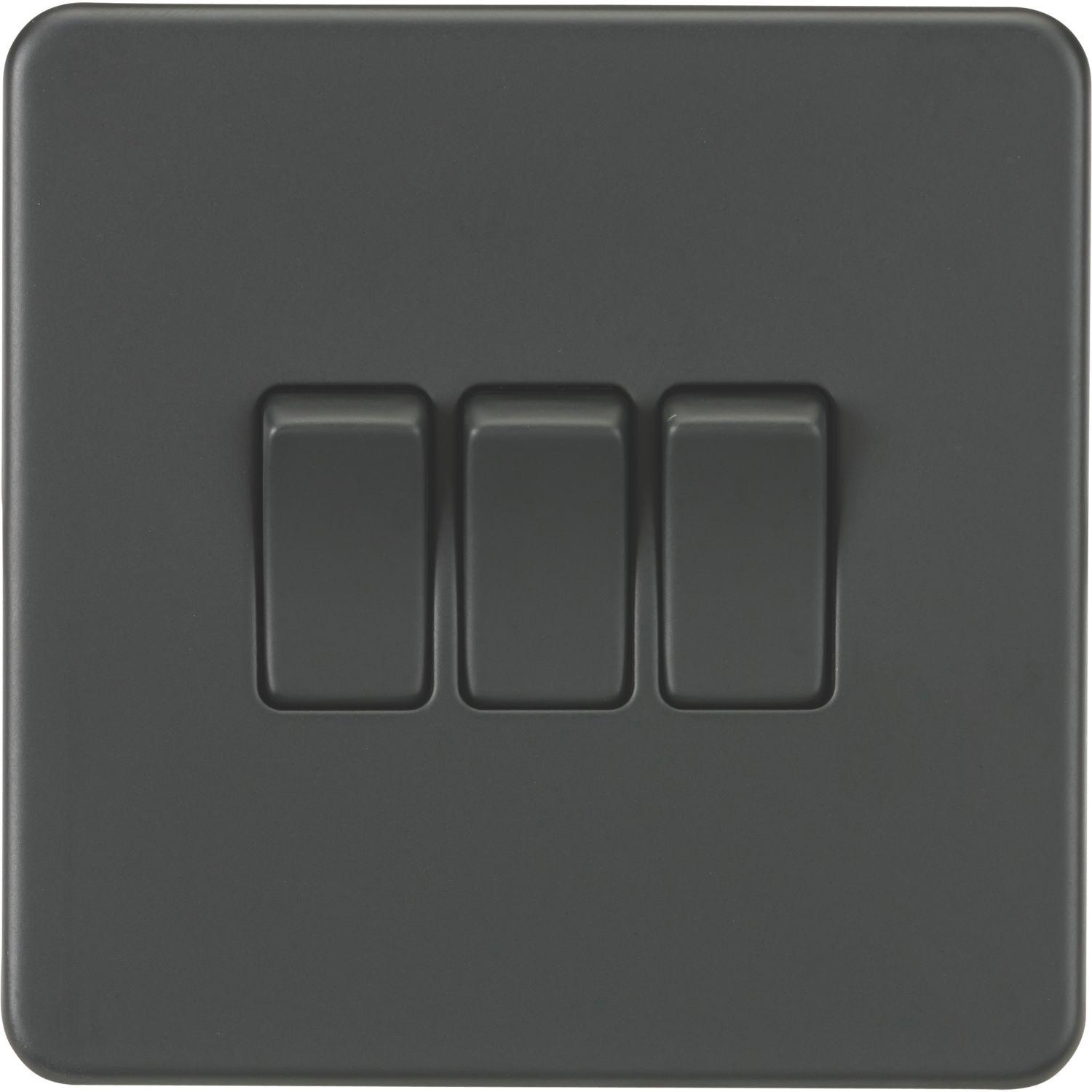 Knightsbridge 10AX 3-Gang 2-Way Light Switch Anthracite (334VF)