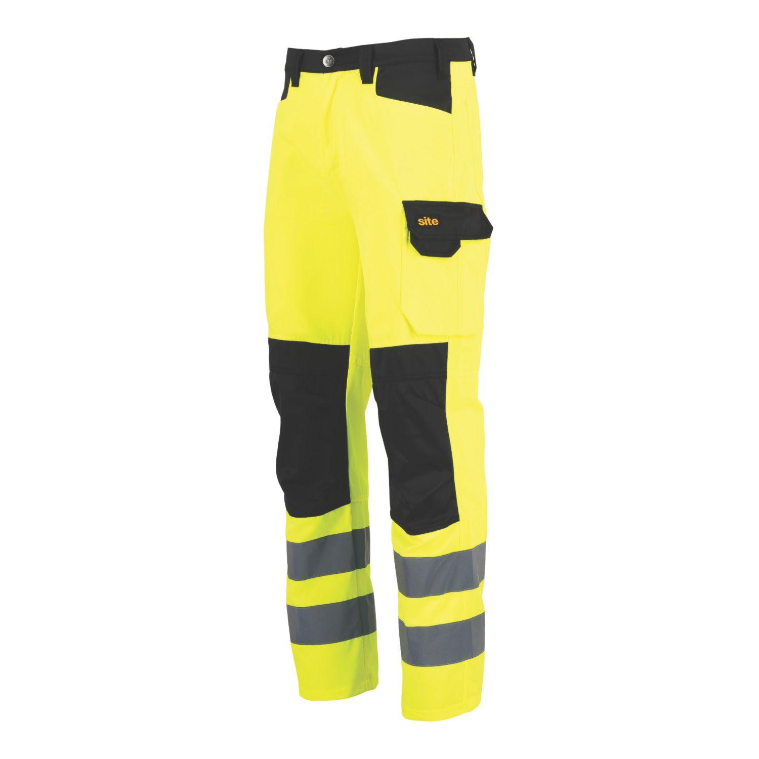 Site Ovett Hi-Vis Trousers Yellow/Black 34" W 32" L (335HA)