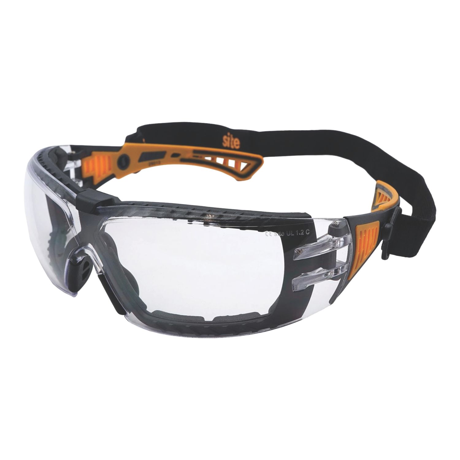 Site SEY232 Clear Lens Safety Specs with Band (335YW)