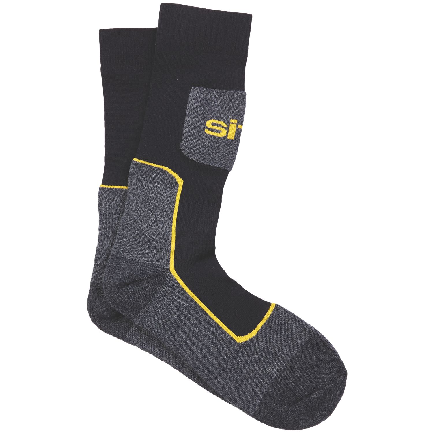 Site Comfort Work Socks Black / Grey 7-11 1 Pair (336HP)