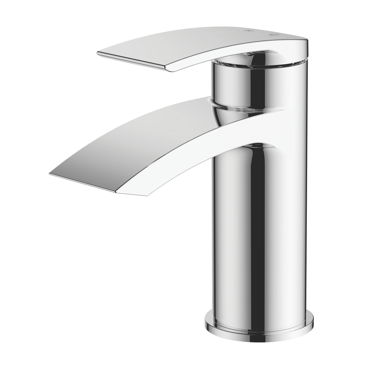 Wye Chrome 150mm Cloakroom Lever Mono Basin Mixer Tap With Clicker Waste (3379P)