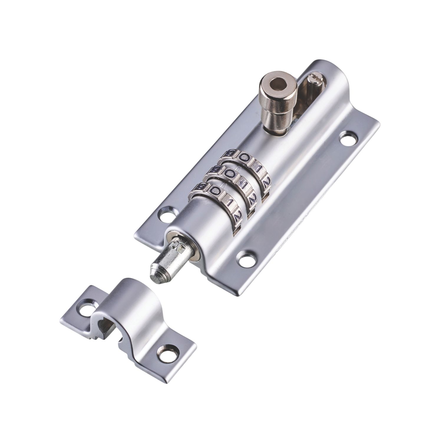 Squire Die-Cast Steel 3-Dial Combination Bolt 92mm Chrome (337PU)