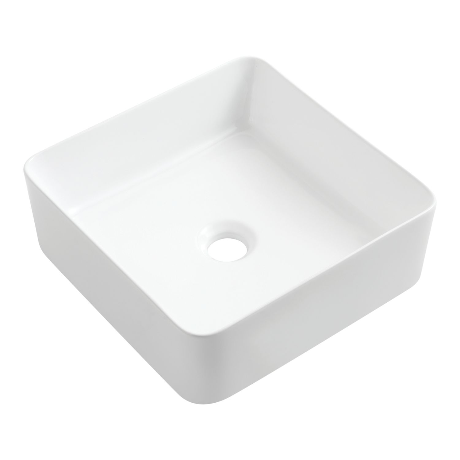 Swirl Alpheus White Basin No Tap Holes 342mm (337VM)