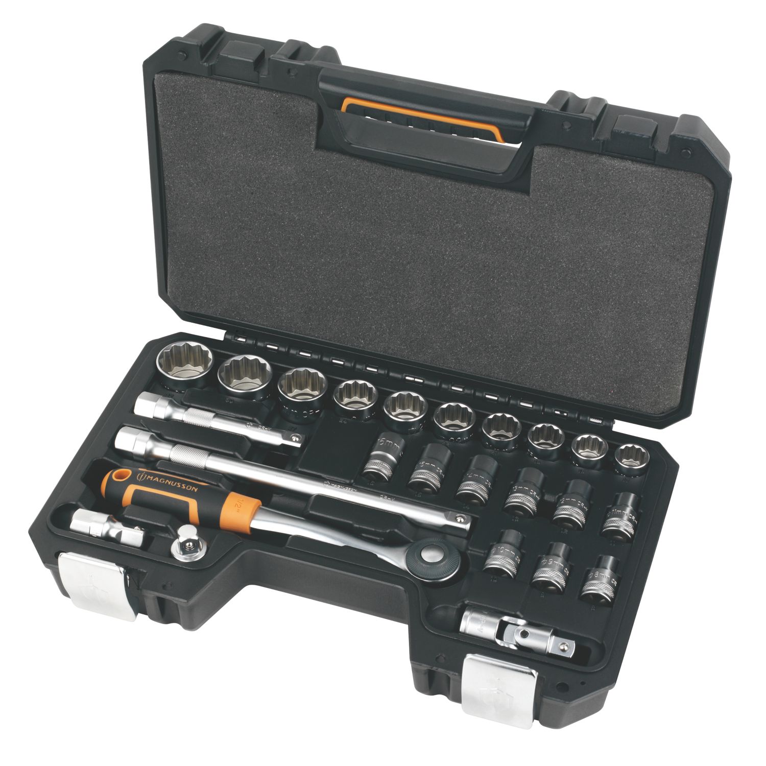 Magnusson 1/2" Drive 12-Point Socket Set 25 Pieces (3381X)