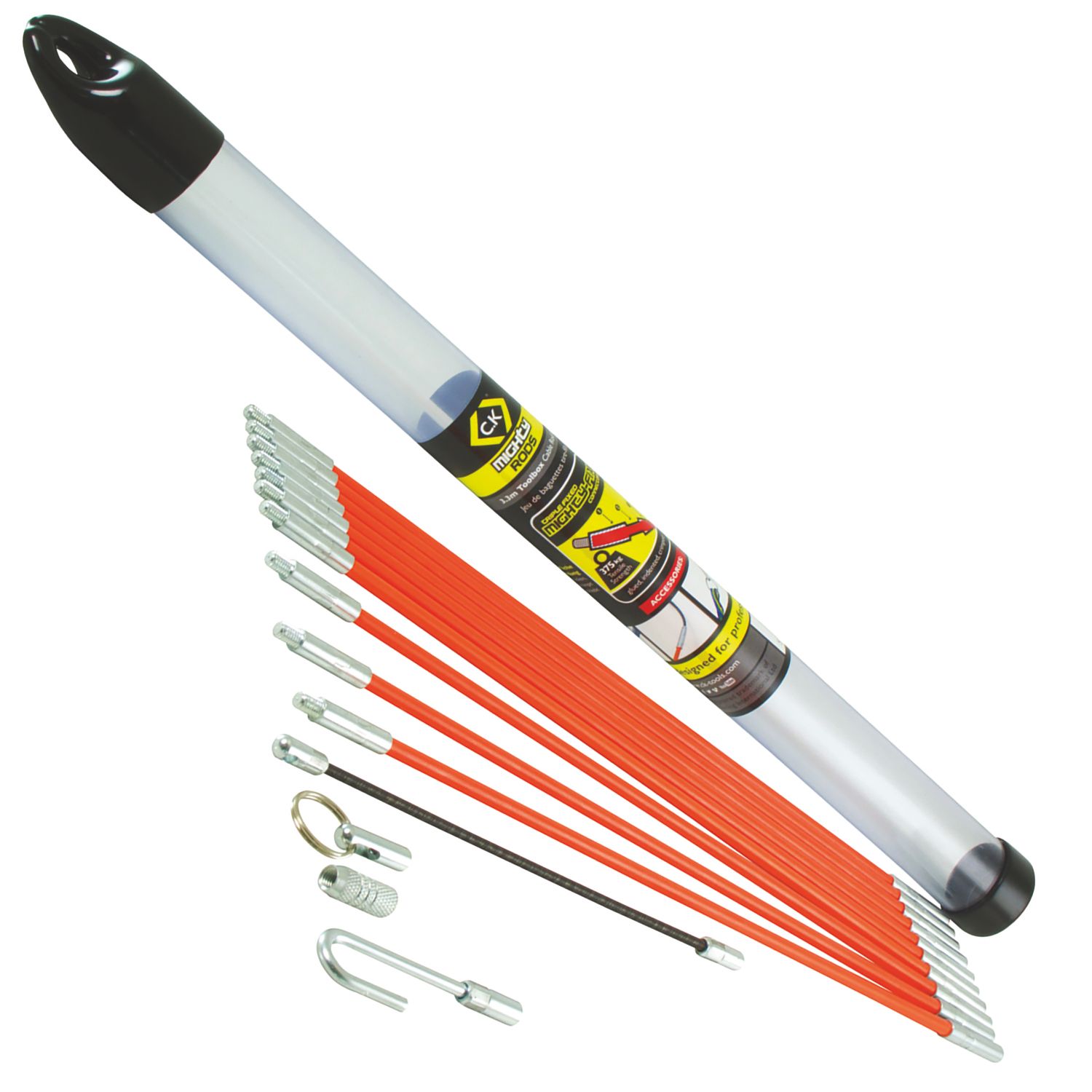 C.K Mighty Rod 6mm Flexible Cable Rod Set 3.3m 14 Pieces (3386T)