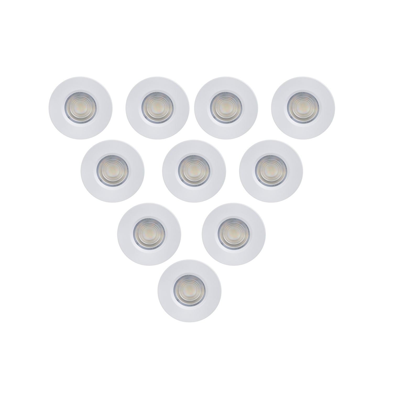 LAP Ubertas Fixed LED Downlights White 4W 420lm 10 Pack (338RE)