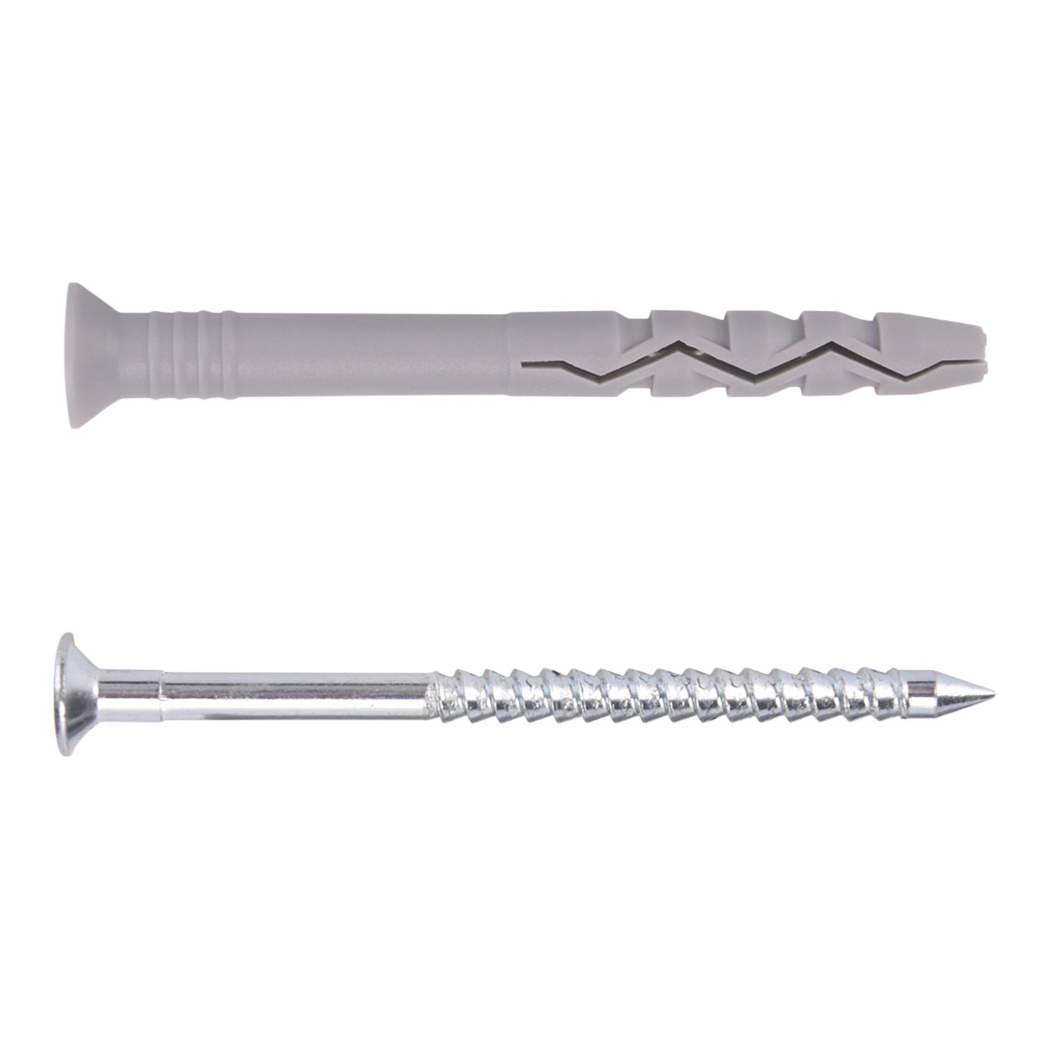 Easyfix Nylon & Steel Countersunk Head Hammer Fixings 6mm x 80mm 20 Pack (338YY)