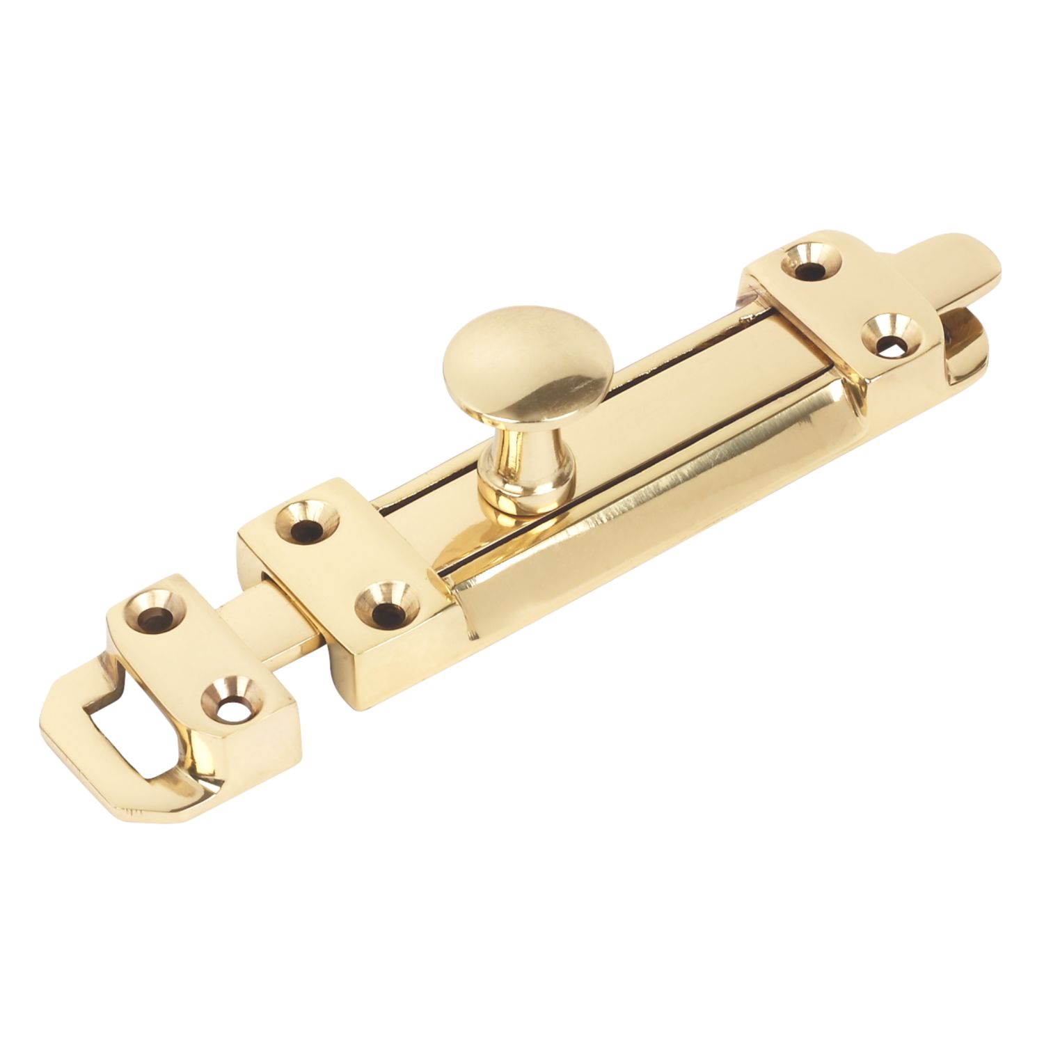 Heavy Duty Door Bolt Polished Brass 100mm (34009)