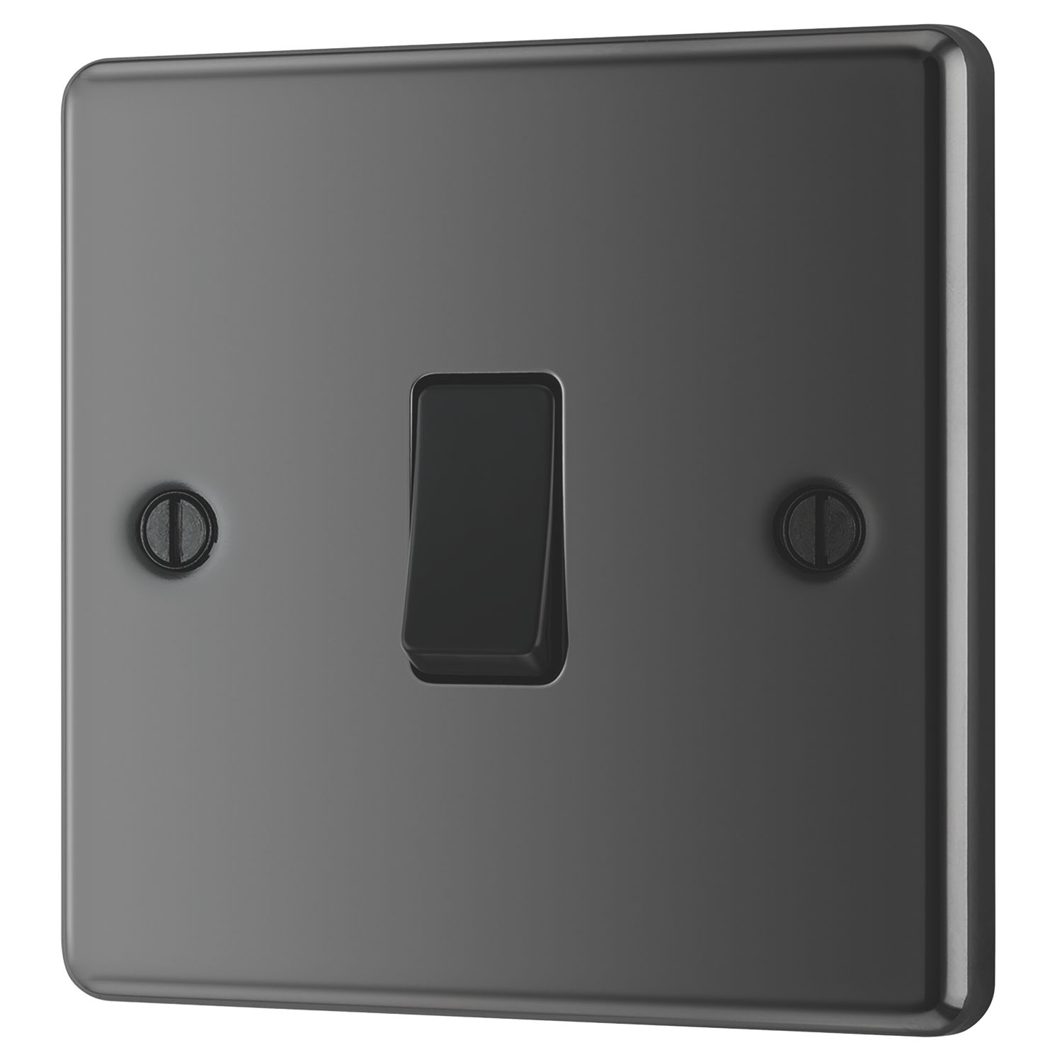 LAP 10AX 1-Gang Intermediate Switch Black Nickel with Black Inserts (34026)