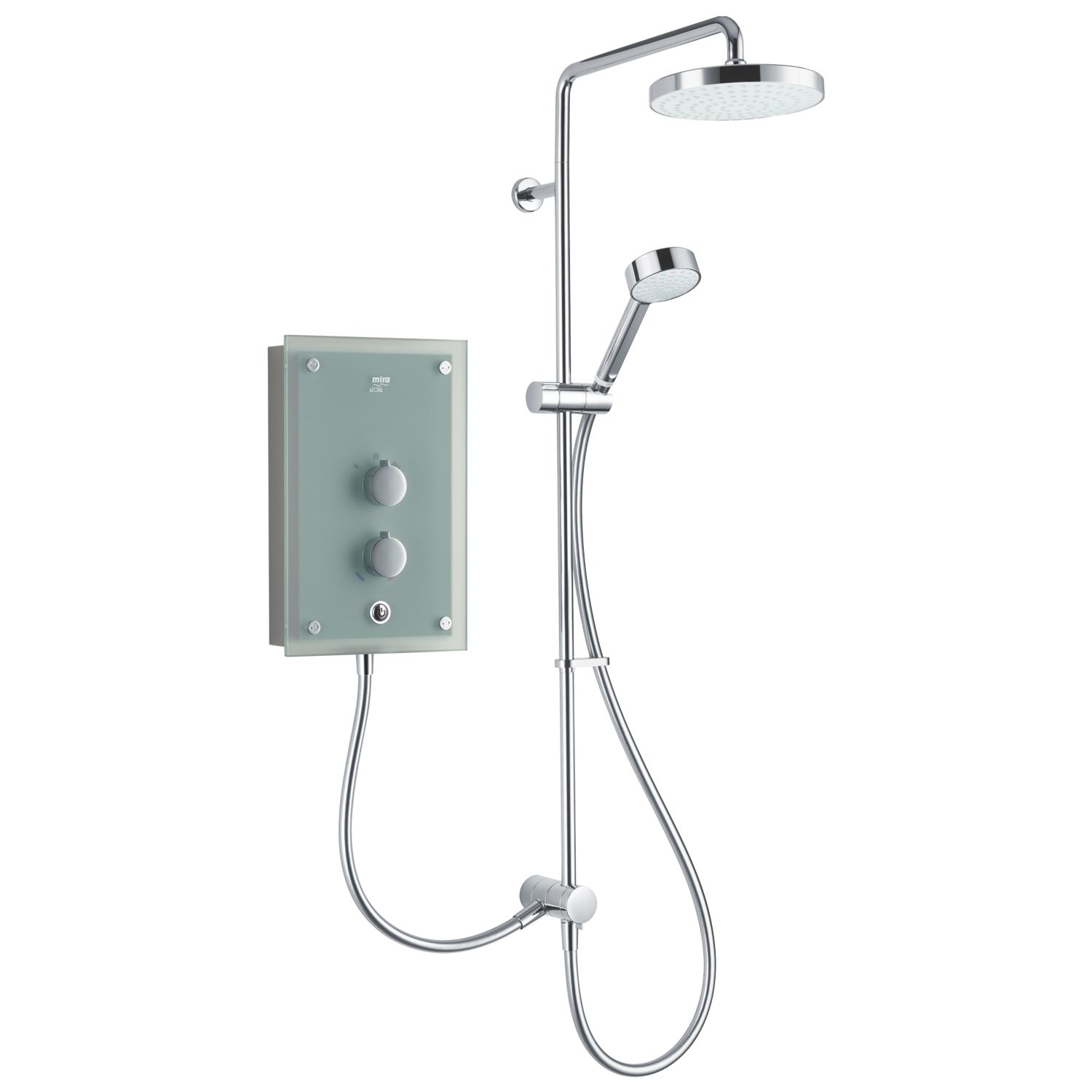 Mira Azora Frosted Green 9.8kW Thermostatic Dual Outlet Electric Shower (343JP)