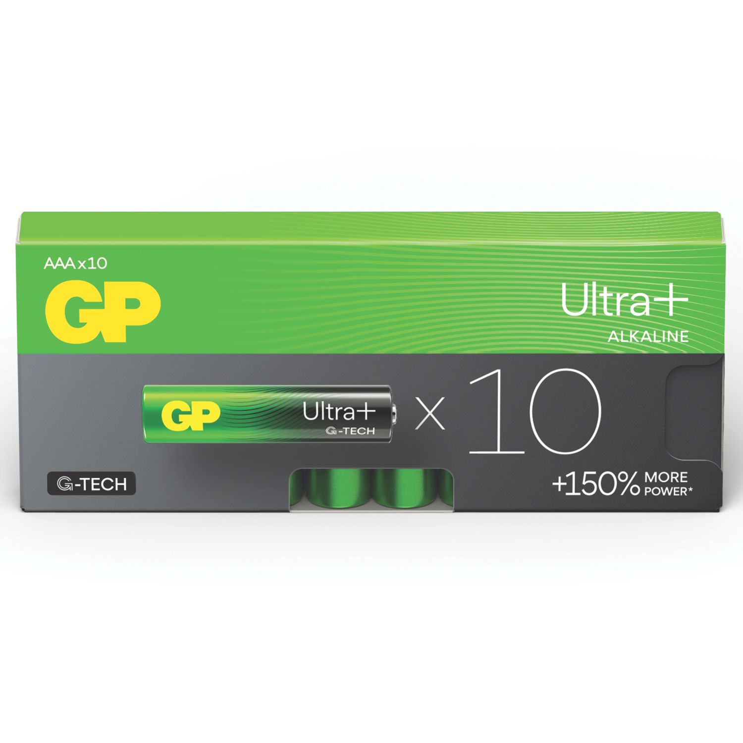 GP Batteries Ultra Plus AAA 1.5V Alkaline Batteries 10 Pack (345RM)