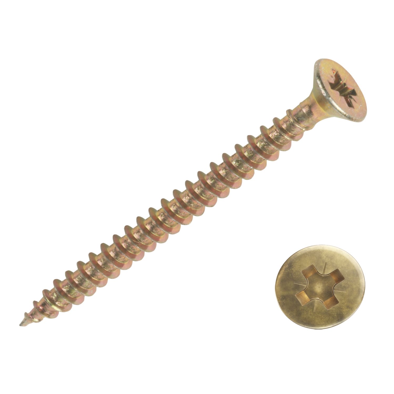 Goldscrew PZ Double-Countersunk Thread Cutting Multipurpose Screws 5mm x 100mm 1000 Pack (3465F)