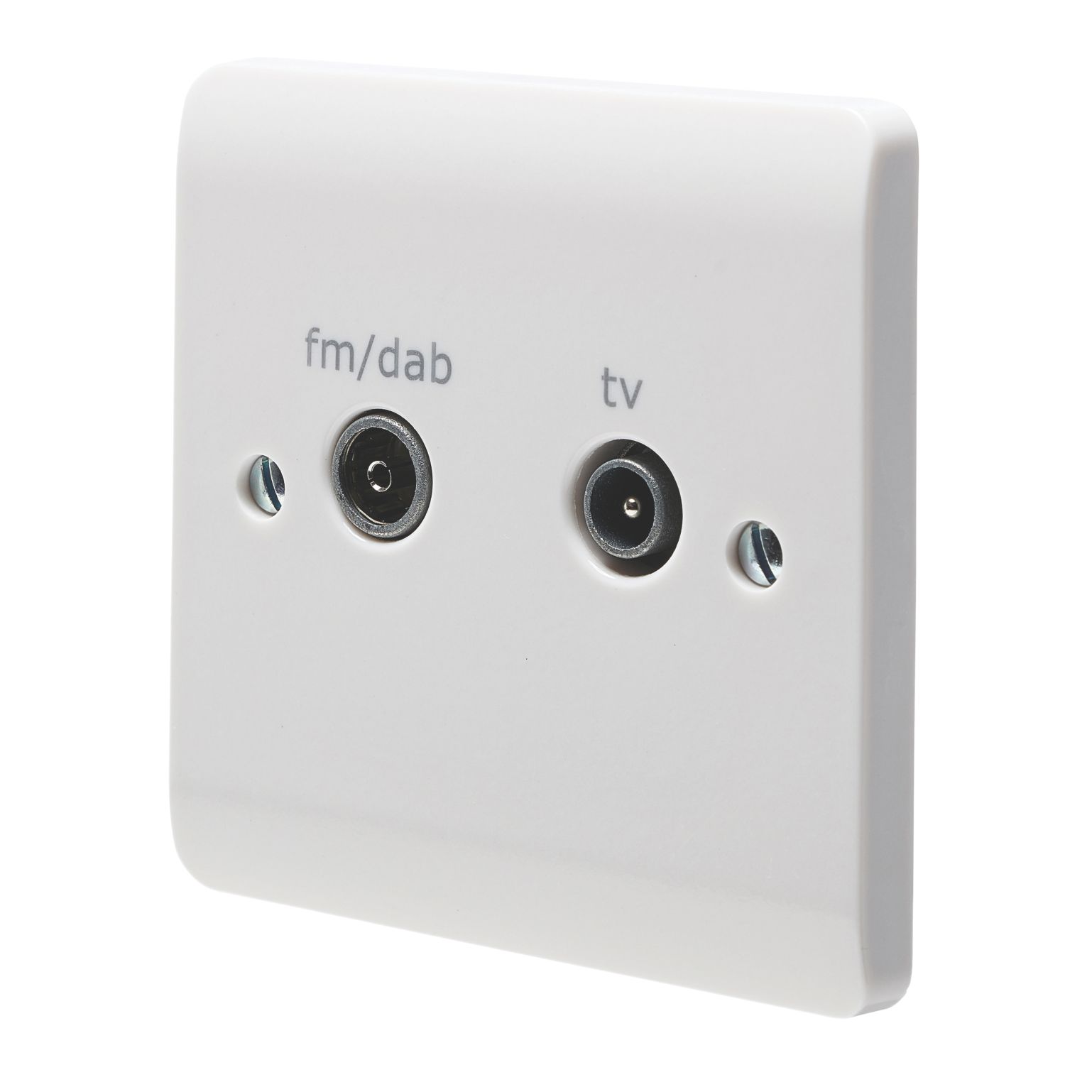 Crabtree Instinct 1-Gang Duplex Multimedia Socket White (346HV)