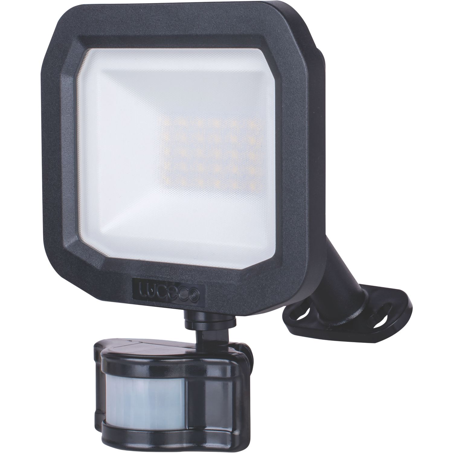 Luceco Castra Smart Outdoor LED Floodlight With PIR Sensor Black 20W 2000lm (347KJ)