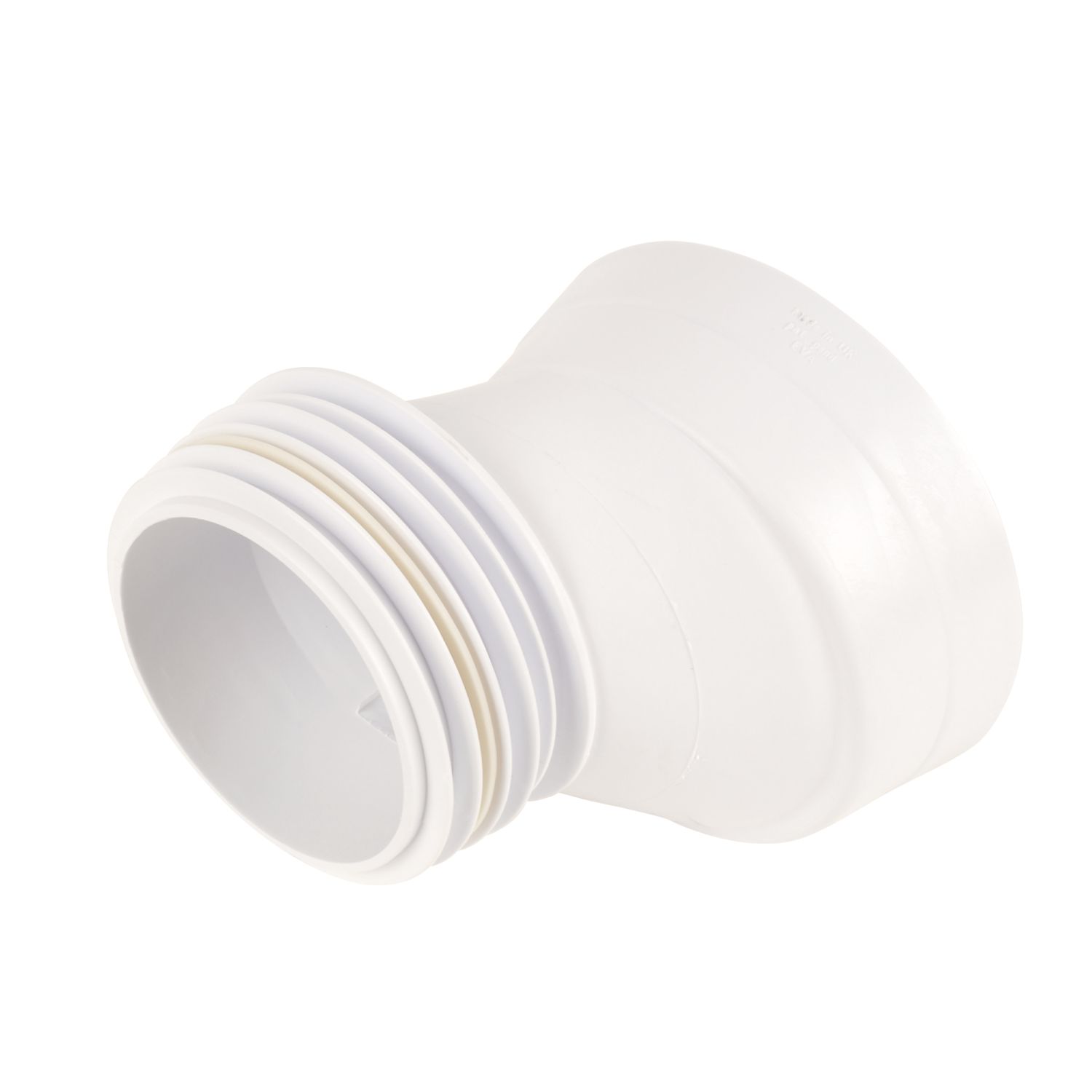 McAlpine MACFIT Rigid 40mm Offset Pan Connector White 135mm (34897)