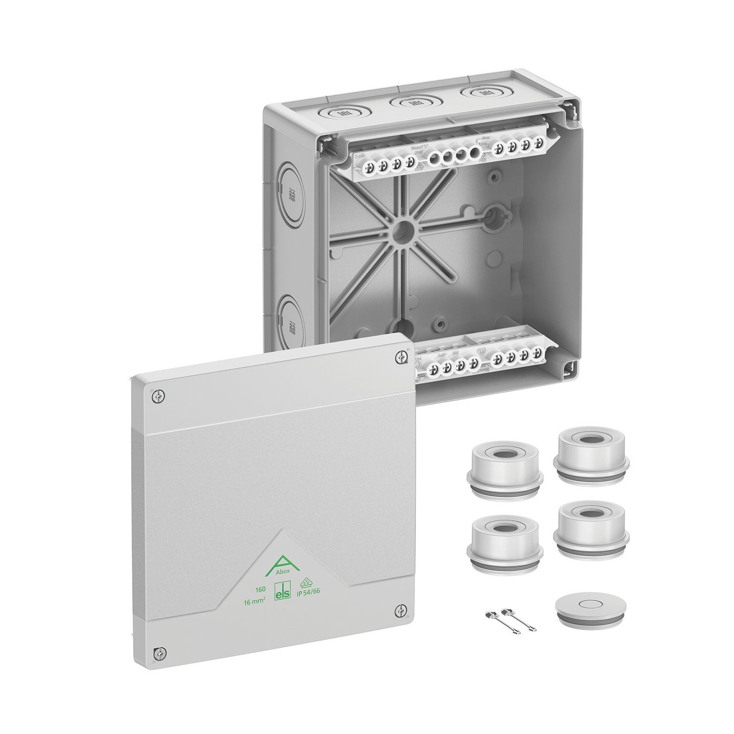 Spelsberg IP66 76A 5-Terminal Weatherproof Outdoor Adaptable Junction Box 180mm x 91mm x 180mm (348EH)