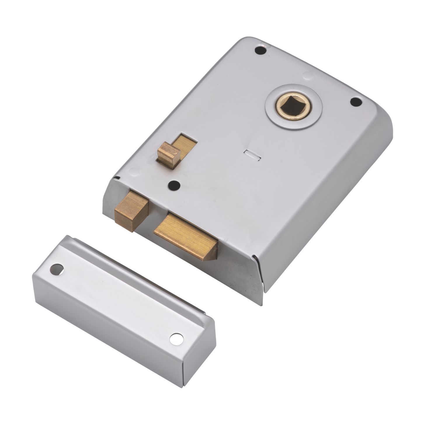 Smith & Locke Rim Lock Satin Nickel 105mm x 81mm (349PY)