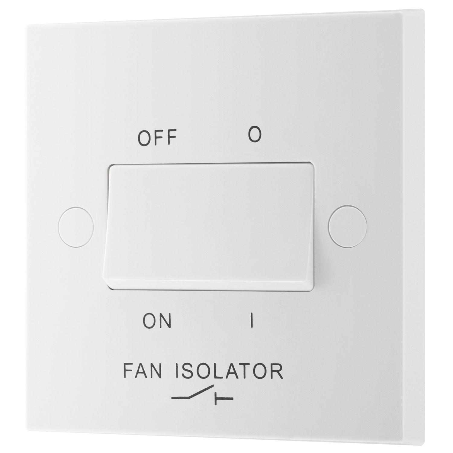British General 900 Series 10A 1-Gang 3-Pole Fan Isolator Switch White (350PM)