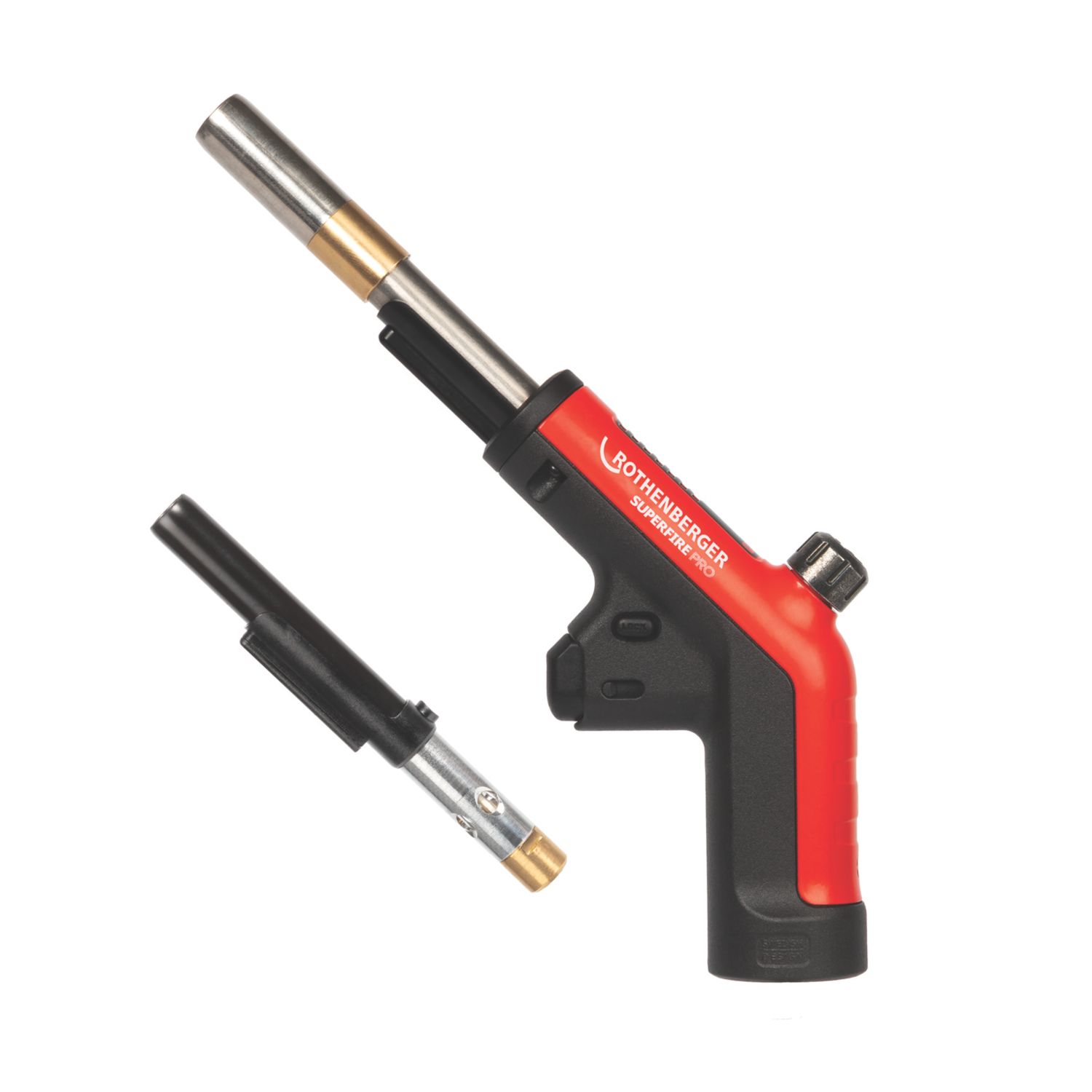 Rothenberger Superfire Pro MAPP & Propane Blow Torch with Burner Tips 3 Piece Set (350XV)