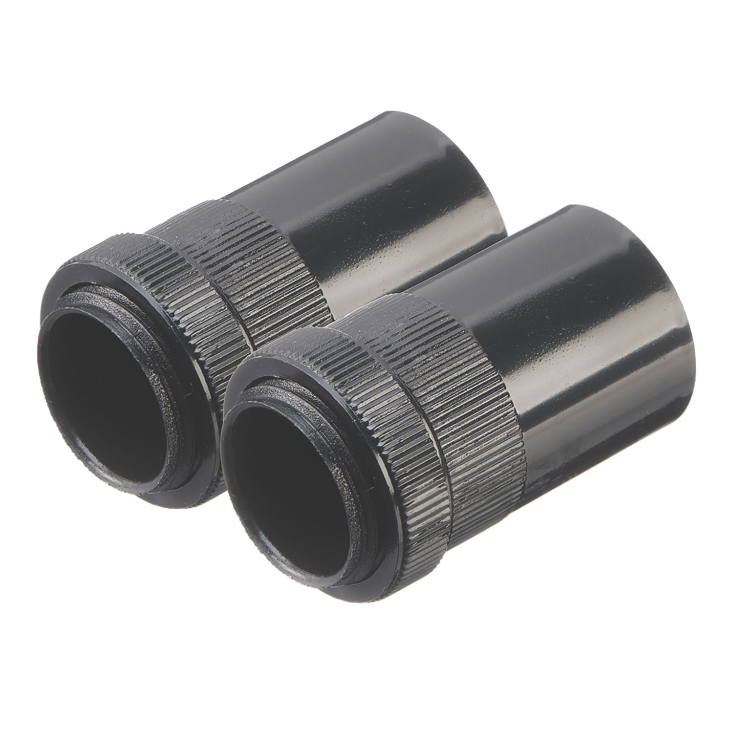 Deta TTE Male Conduit Adaptors 20mm Black 2 Pack (351VT)