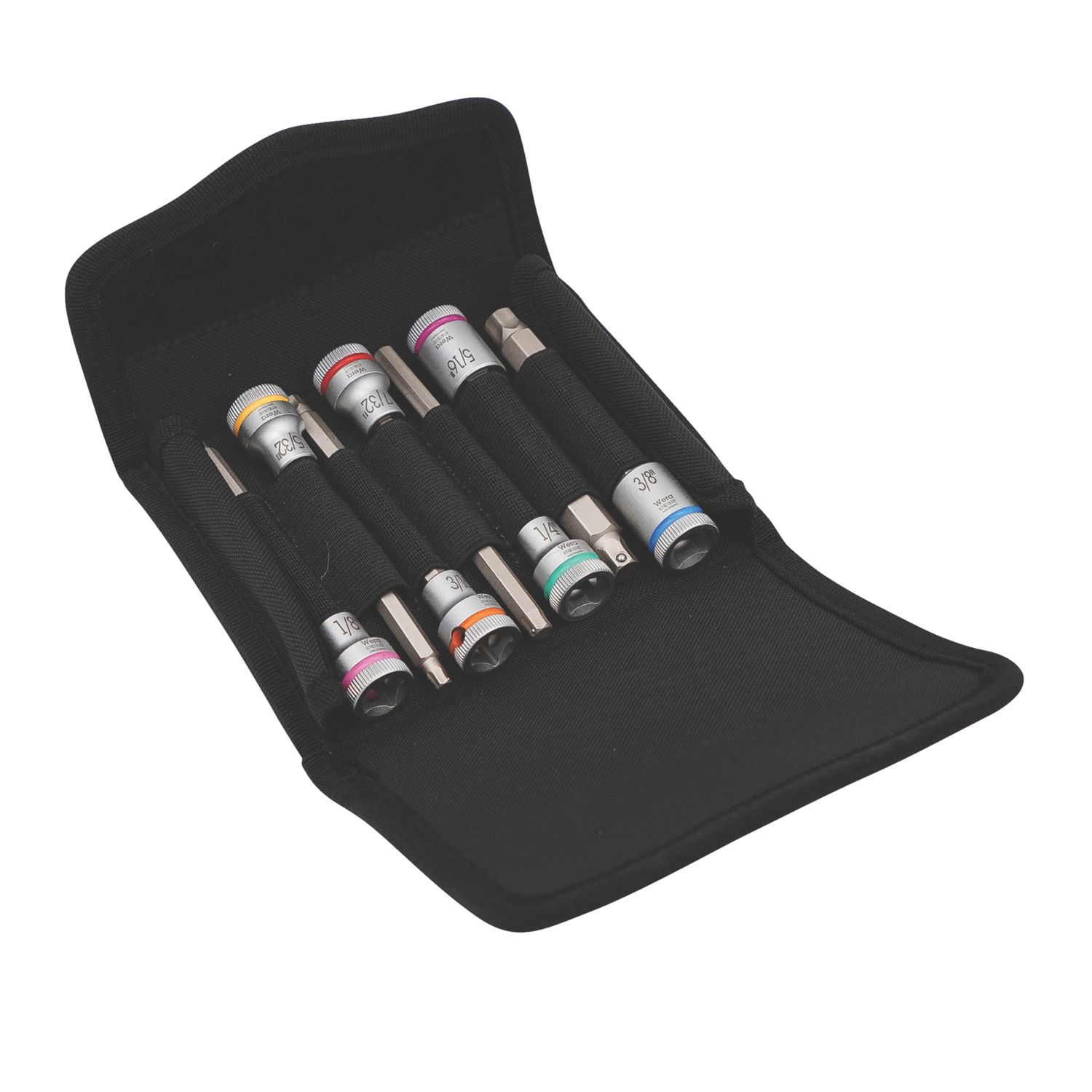 Wera 8740 B HF Imperial 1 Zyklop 3/8" Drive Hex-Plus Bit-Socket Set 7 Pieces (353FW)