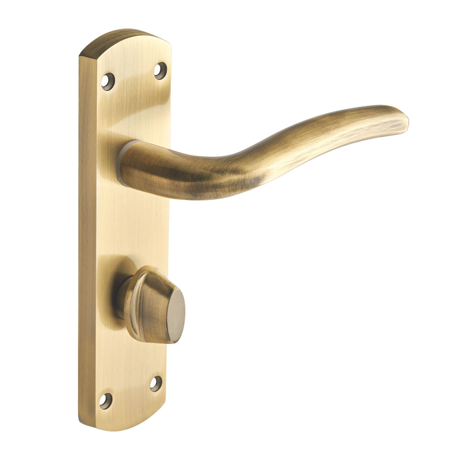 Designer Levers Goodrich Fire Rated WC Lever Bathroom Door Handle Pair Antique Brass (354KK)