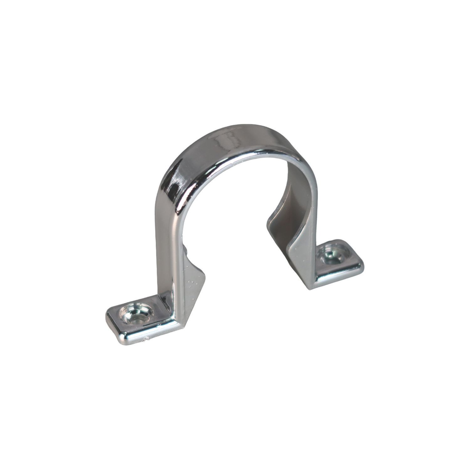 FloPlast Compression Uni Waste Pipe Clips Chrome 40mm 3 Pack (354VF)