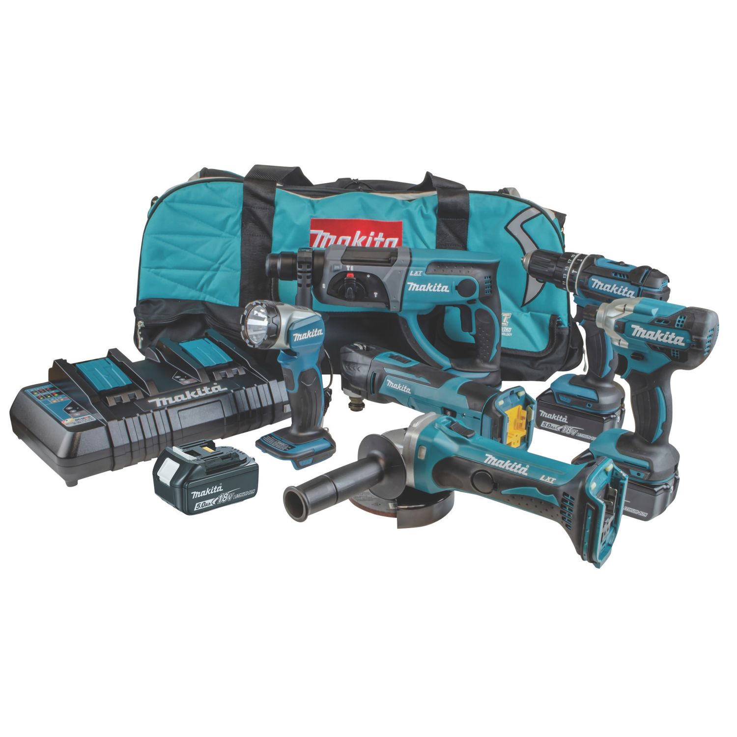 Makita DLX6100PX1 18V 3 x 3.0Ah Li-Ion LXT Cordless 6 Piece Kit (355JJ)