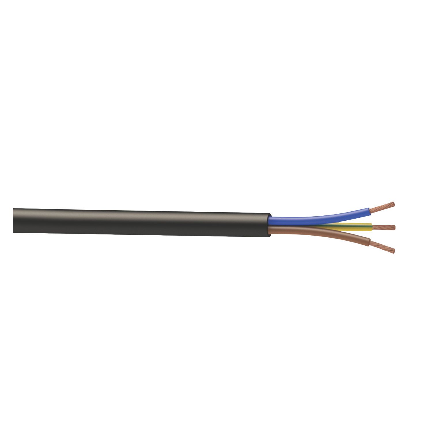 Time 3183P Black 3-Core 2.5mm² Flexible Cable 25m Drum (356JY)