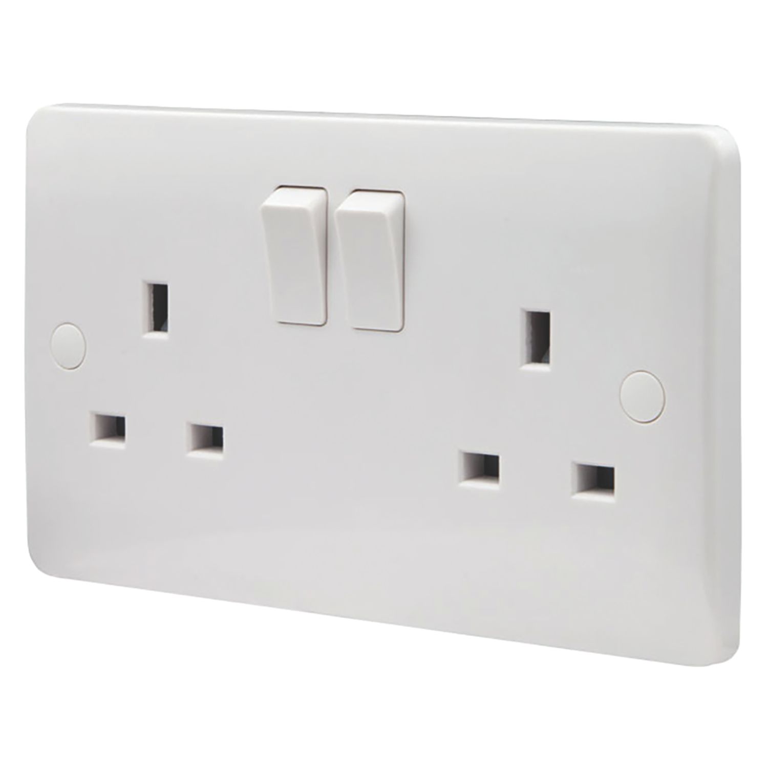 Vimark Pro 13A 2-Gang DP Switched Plug Socket White (356PV)