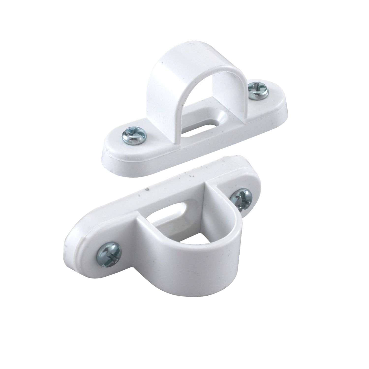 Tower uPVC Spacer Bar Saddles 20mm White 2 Pack (35862)