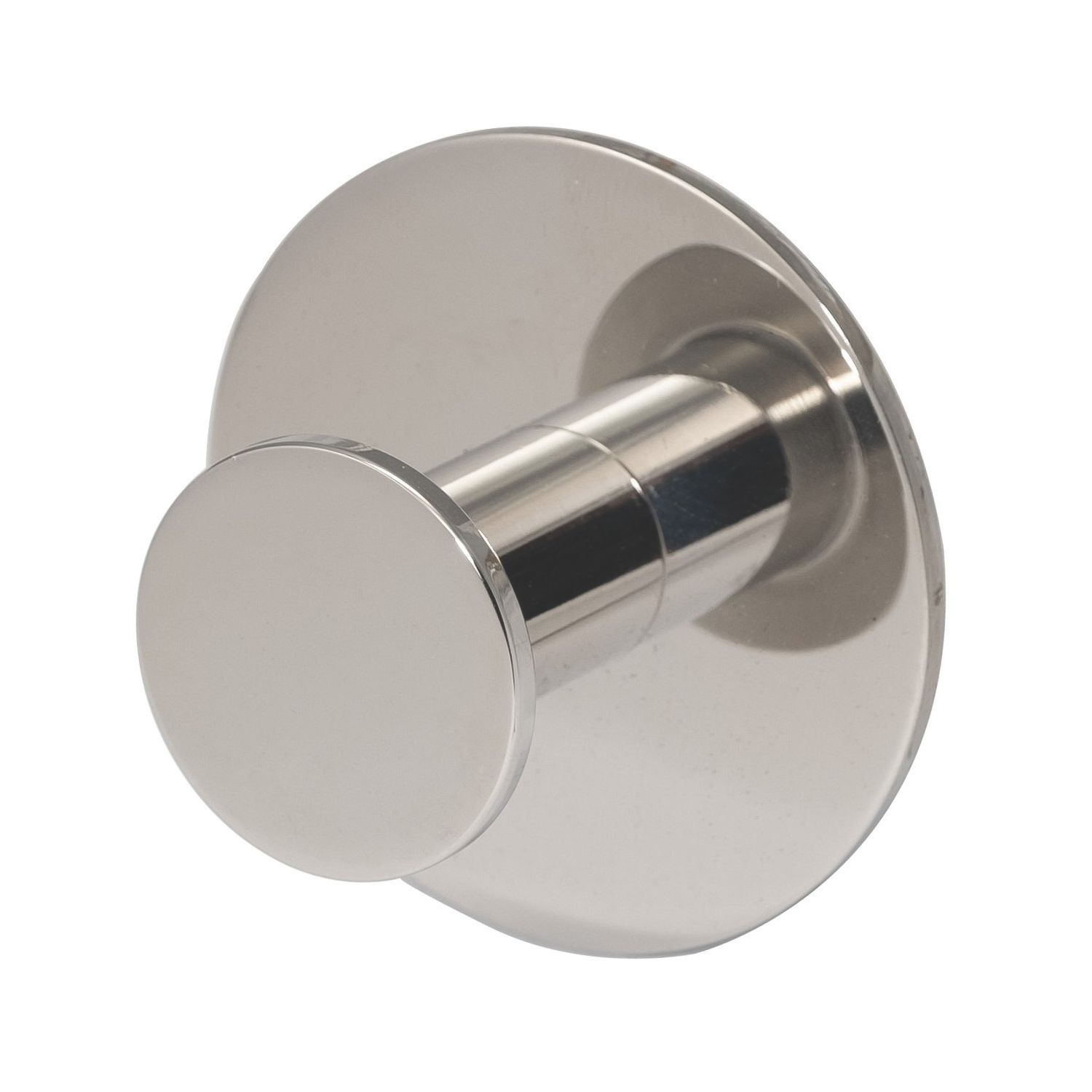 Eclipse Self-Adhesive Circular Coat Hook Polished Stainless Steel 48mm (358KW)