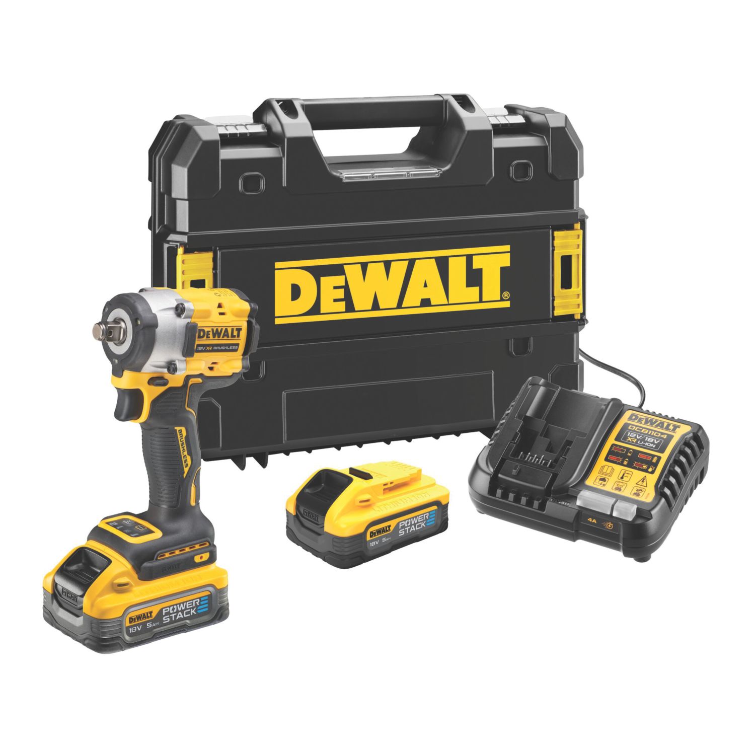 DeWalt DCF921H2T-GB 18V 2 x 5.0Ah Li-Ion PowerStack Brushless Cordless Impact Wrench (358RL)
