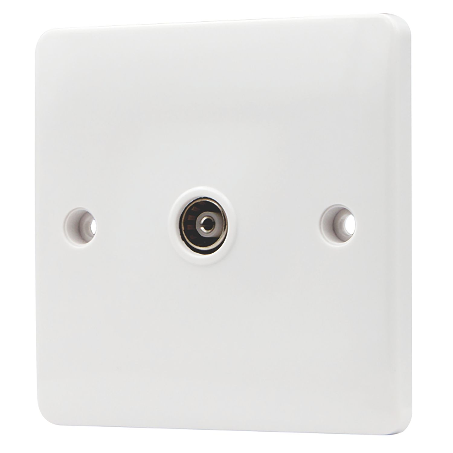 Vimark Pro 1-Gang Isolated Coaxial TV Socket White (359PV)