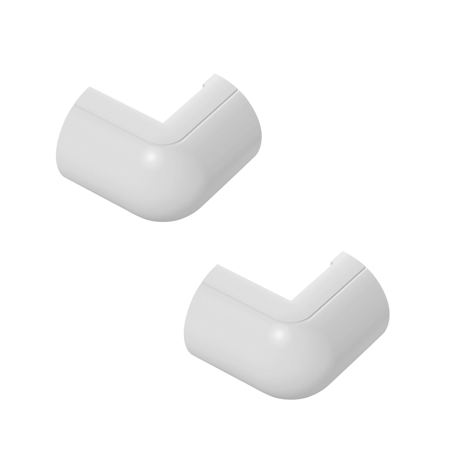 D-Line White Micro+ Trunking External Bends 20mm x 10mm 2 Pack (359RA)