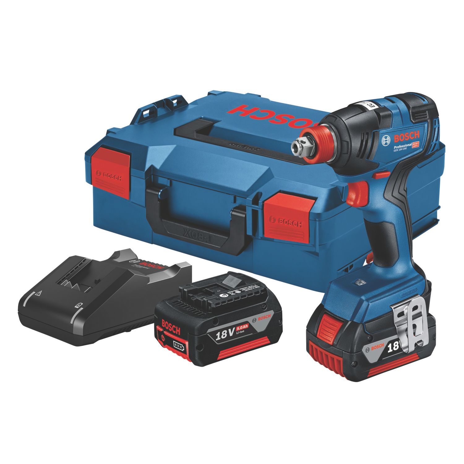 Bosch GDX 18V-200 18V 2 x 5.0Ah Li-Ion Coolpack Brushless Cordless Impact Driver (362PV)