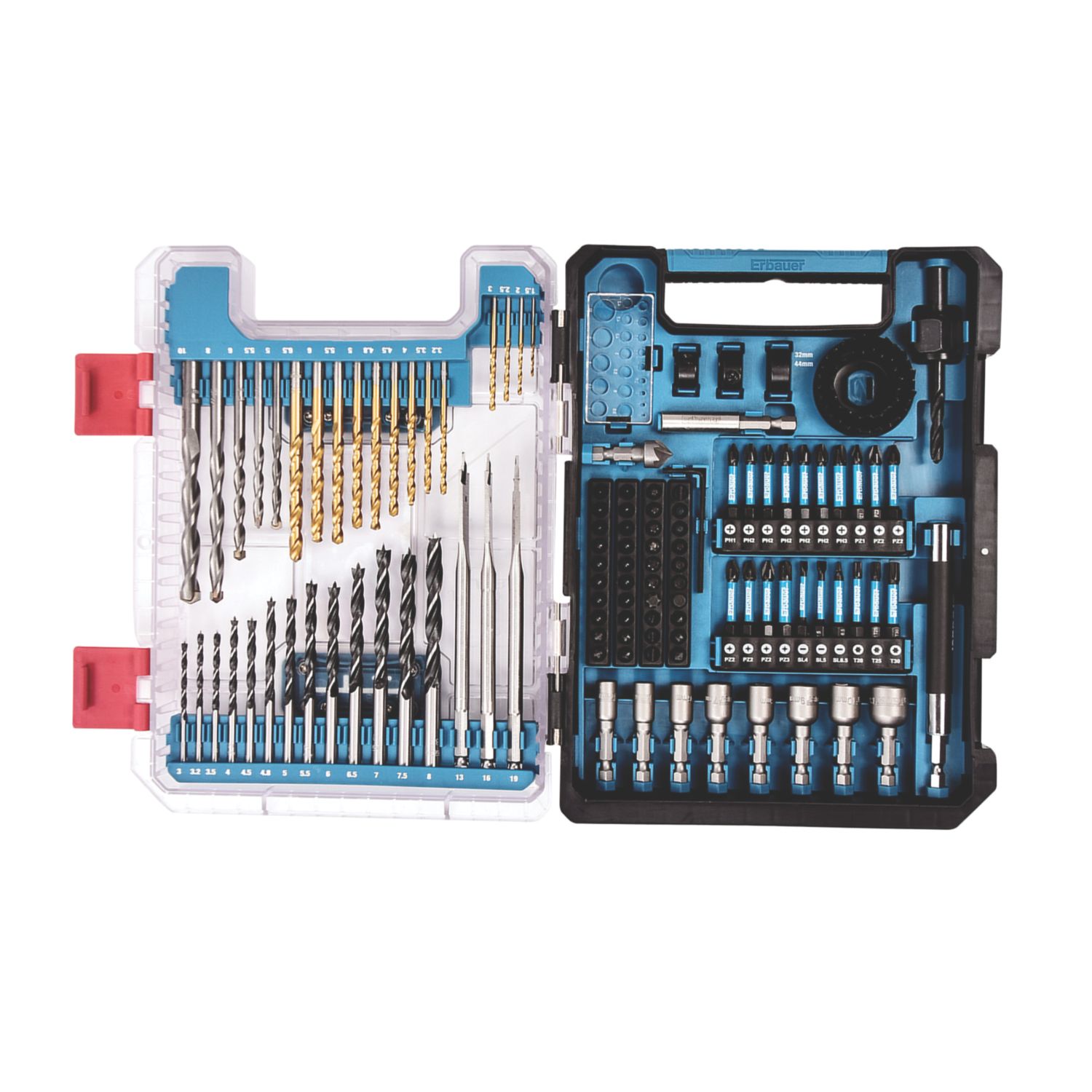 Erbauer Multi-Material Drill Bits 113 Piece Set (363PH)