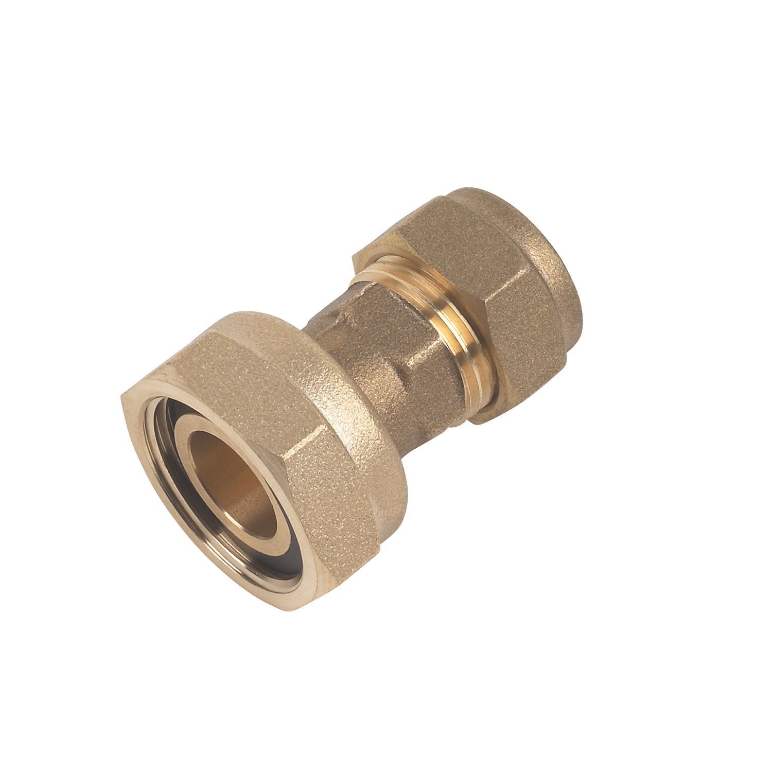 Flomasta Brass Compression Straight Tap Connector 15mm x 3/4" (36420)