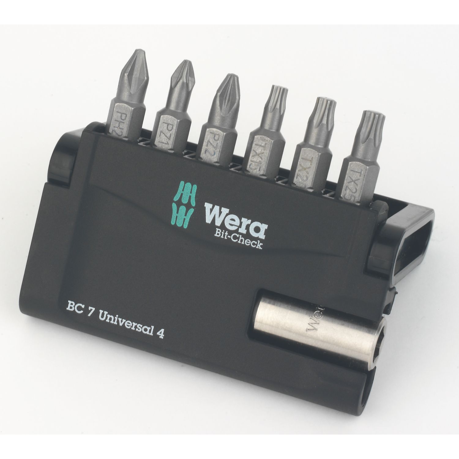 Wera Bit-Check 7 Universal 4 1/4" Hex Shank Mixed Bit Set 7 Pieces (364FW)