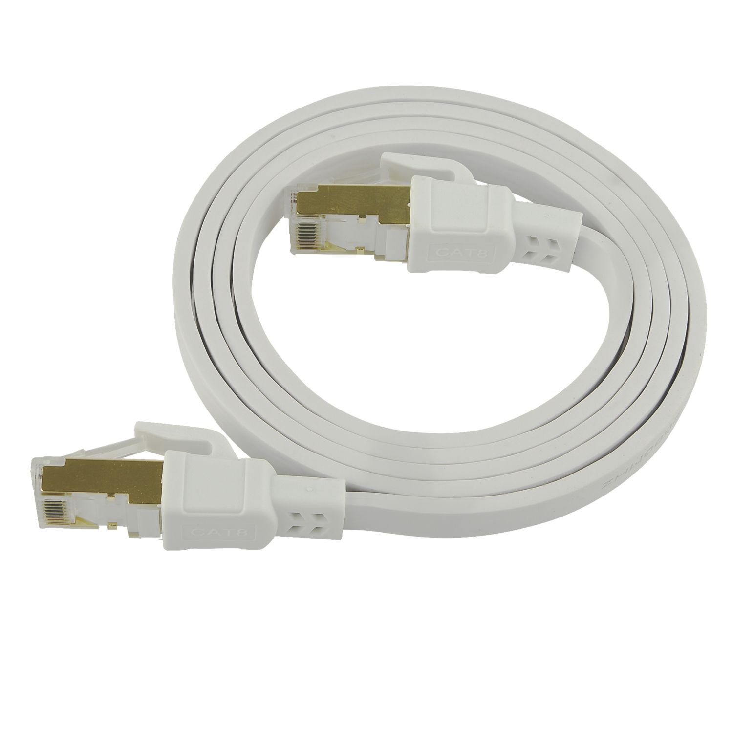 Labgear White Shielded RJ45 Cat 8 Patch Lead 1m (366AW)