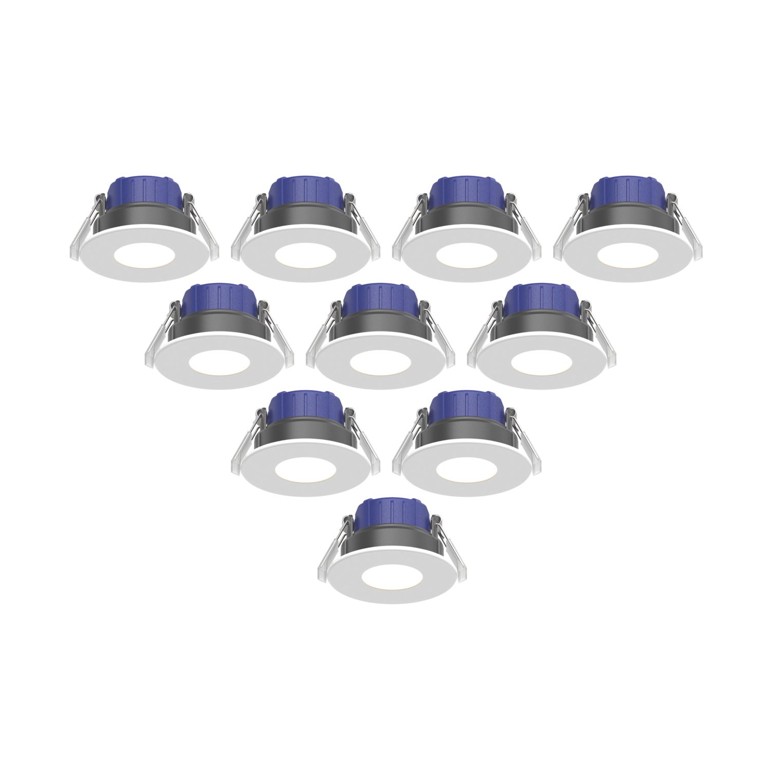 LAP Chaac Fixed Fire Rated LED Downlights White 5.5W 600lm 10 Pack (366RE)