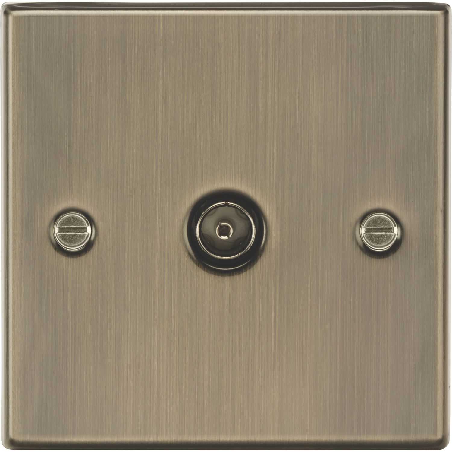 Knightsbridge 1-Gang Coaxial TV Socket Antique Brass (368TY)