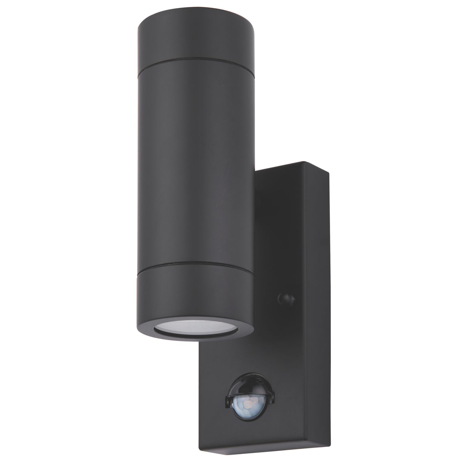 LAP Bronx Outdoor Up & Down Wall Light With PIR Sensor Black (3691R)