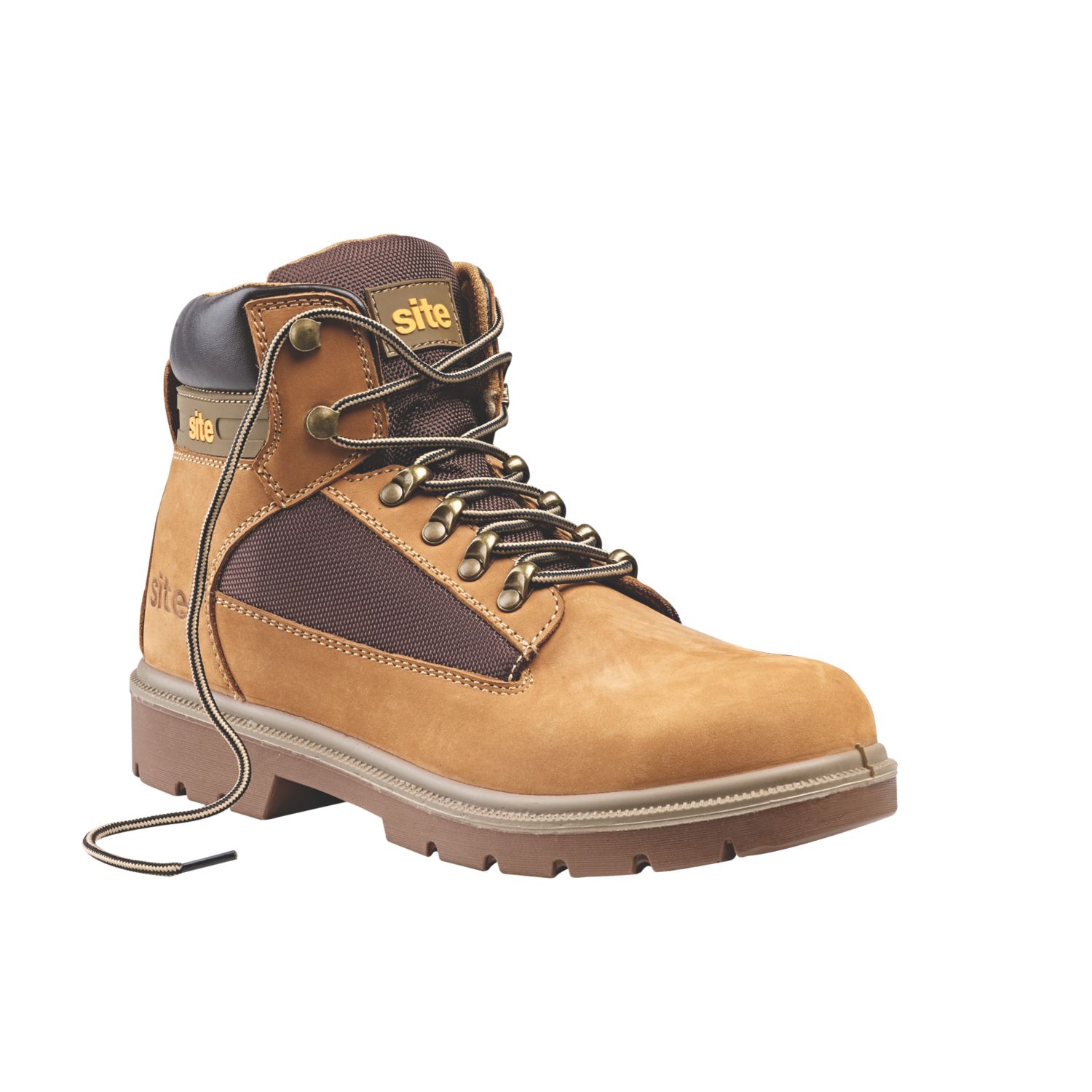 Site Quartz Size 11 Honey Steel Toe Cap Safety Boots (3694K)