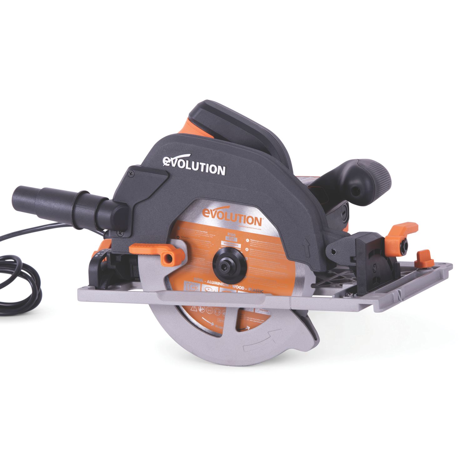 Evolution R185CCSX 1600W 185mm Electric Multi-Material Circular Saw & Track 110V (369FX)