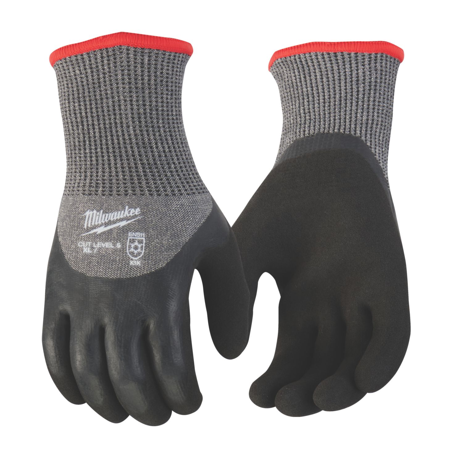 Milwaukee Winter Cut Level 5 Gloves Grey / Black X Large (369GC)