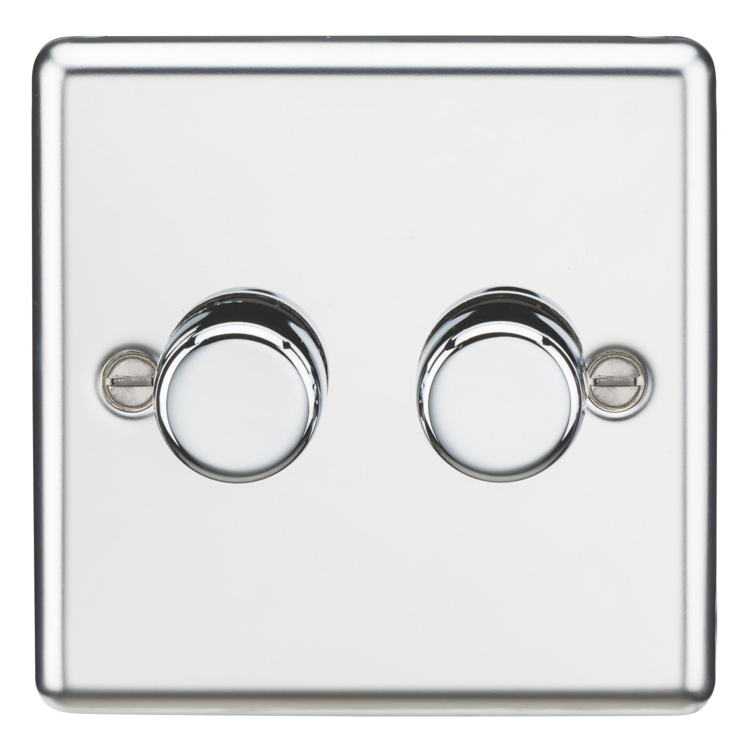Knightsbridge 2-Gang 2-Way LED Intelligent Dimmer Switch Polished Chrome (369PY)